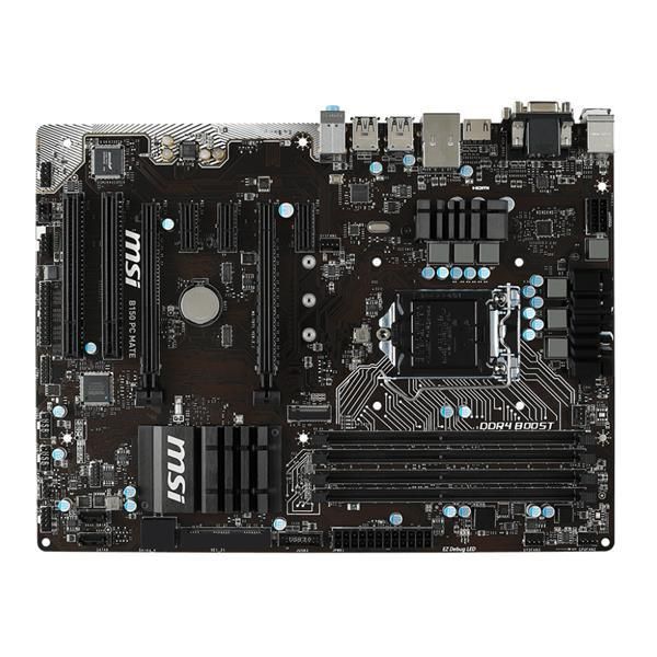 MB-H17APCM MSI H170A PC MATE Socket LGA 1151 Intel H170 Chipset 6th Generation Core i7 / i5 / i3 / Pentium / Celeron Processors Support DDR4 4x DIMM 6x SATA 6.0Gb/s ATX Motherboard (Refurbished)
