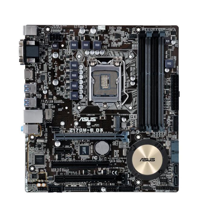 MBZ170MED ASUS Z170M-E D3 Socket LGA 1151 Intel Z170 Chipset 7th/6th Generation Core i7 / i5 / i3 / Pentium / Celeron Processors Support DDR3 4x DIMM 4x SATA 6.0Gb/s Micro-ATX Motherboard (Refurbished)