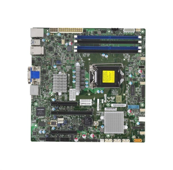 X11SSZ-F SuperMicro Socket LGA 1151 Intel C236 Chipset Xeon E3-1200 v5/v6 Processors Support DDR4 4x DIMM 4x SATA3 6.0Gb/s Micro-ATX Server Motherboard (Refurbished)