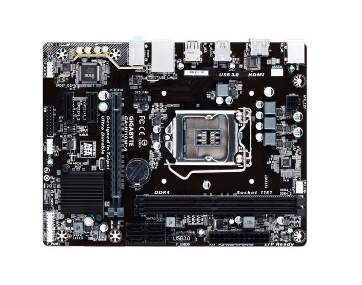 GA-H110M-A Gigabyte Ultra Durable Desktop Motherboard Intel H110 Chipset Socket H4 LGA-1151 (Refurbished)