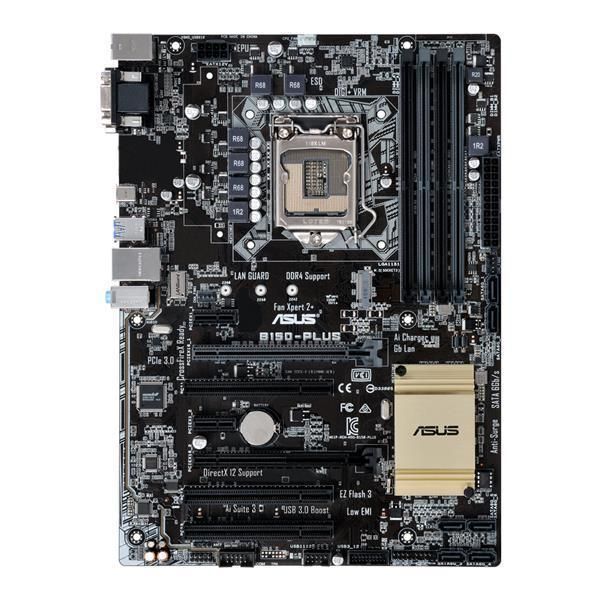 90MB0N90-M0EAY0 ASUS B150-PLUS D3 Socket LGA 1151 Intel B150 Chipset 6th Generation Core i7 / i5 / i3 / Pentium / Celeron Processors Support DDR3 4x DIMM 6x SATA 6.0Gb/s ATX Motherboard