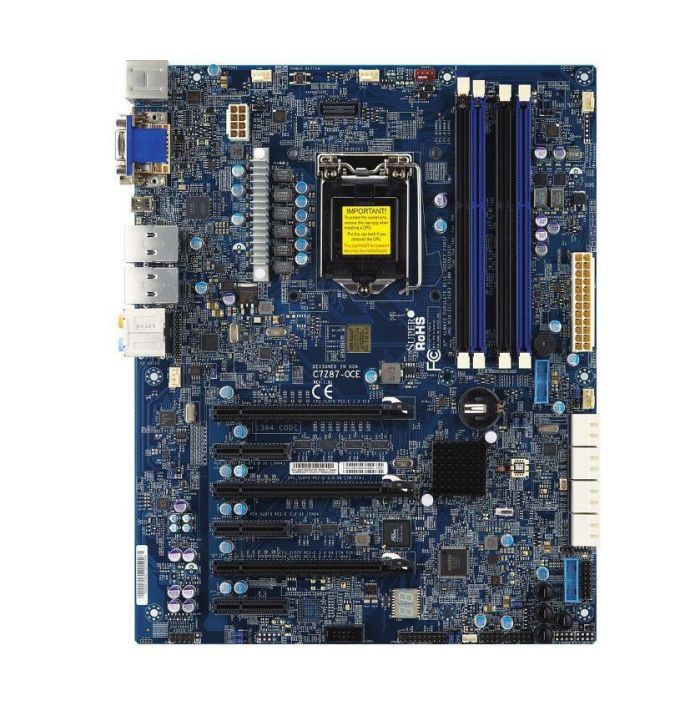 MBDC7Z87OCEO SuperMicro C7Z87 Socket LGA 1150 Intel Z87 Chipset 4th Generation Core i7 / i5 Processors Support DDR3 4x DIMM 6x SATA3 6.0Gb/s ATX Motherboard (Refurbished)