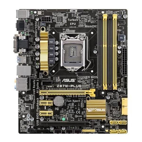 Z87M-PLUS ASUS Socket LGA 1150 Intel Z87 Chipset 4th Generation Core i7 / i5 / i3 Processors Support DDR3 4x DIMM 6x SATA 6.0Gb/s mATX Motherboard (Refurbished)