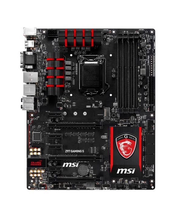 MBZ97G5 MSI Z97-gaming 5 LGA1150 Intel Z97 DDR3 3-way Crossfirex 2-way Sli SATA3usb3.0 Agbe Atx Motherboard (Refurbished)