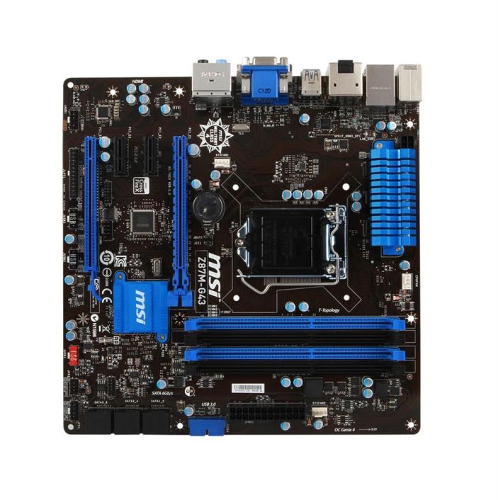 Z87M-G43-A1 MSI Socket LGA 1150 Intel Z87 Express Chipset Core i7 / i5 / i3 / Pentium / Celeron Processors Support DDR3 4x DIMM 6x SATA 6.0Gb/s Micro-ATX Motherboard (Refurbished)