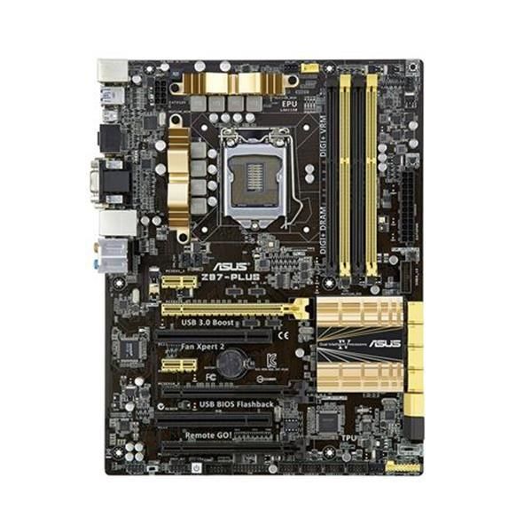 Z87-PLUS ASUS Socket LGA 1150 Intel Z87 Chipset 4th Generation Core i7 / i5 / Pentium / Celeron Processors Support DDR3 4x DIMM 6x SATA 6.0Gb/s ATX Motherboard (Refurbished)