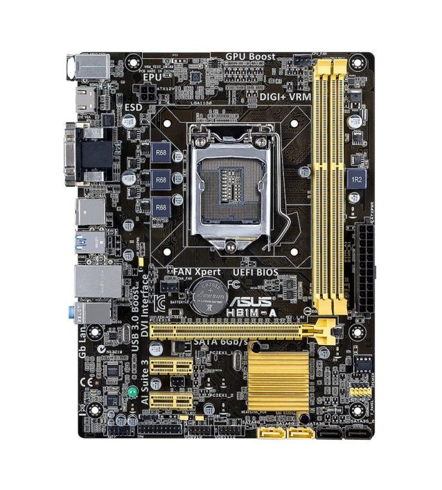 MBH81MA ASUS H81M-A Socket LGA 1150 Intel H81 Chipset 4th Generation Core i7 / i5 / i3 / Pentium / Celeron Processors Support DDR3 2x DIMM 2x SATA 6.0Gb/s uATX Motherboard (Refurbished)
