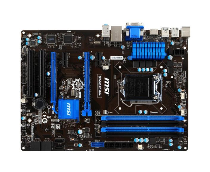 H87-G41-PCMATE MSI H87-G41 PC MATE Socket LGA 1150 Intel Core i7 Processors Support DDR3 4x DIMM 6x SATA 3.0Gb/s ATX Motherboard (Refurbished)