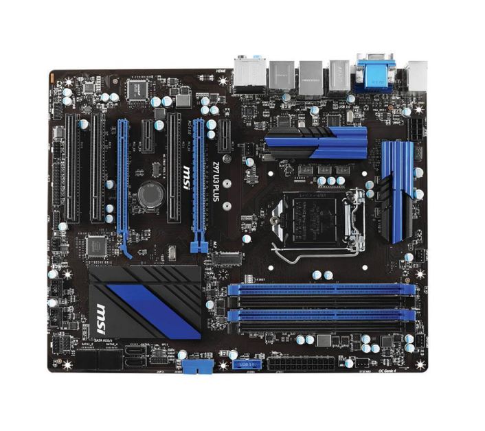 7922-002R MSI Z97 U3 PLUS Socket LGA 1150 Intel Z97 Chipset 4th/5th Generation Core i7 / i5 / i3 / Pentium / Celeron Processors Support DDR3 4x DIMM 6x SATA 6.0Gb/s ATX Motherboard (Refurbished)