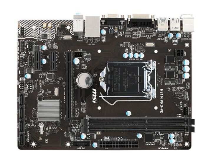 7846-049R MSI H81M PRO-VD Socket LGA 1150 Intel H81 Express Chipset 4th Generation Core i7 / i5 / i3 / Pentium / Celeron Processors Support DDR3 2x DIMM 2x SATA 6.0Gb/s Micro-ATX Motherboard (Refurbished)