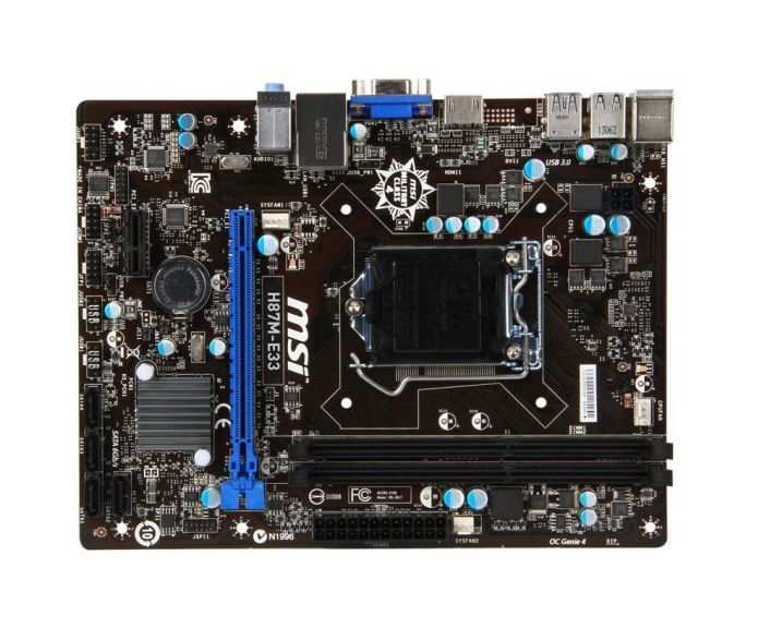 MSI-H87M-E33 MSI Motherboard LGA1150 Intel H87 DDR3 DVI HDMI Usb 3.0 (Refurbished)