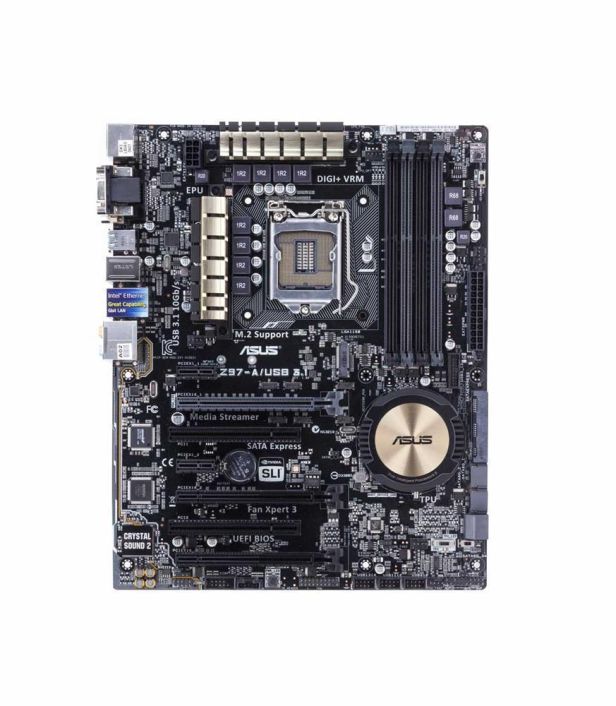 MB-Z97-AUO ASUS Z97-A/USB 3.1 Socket LGA 1150 Intel Z97 Chipset 5th/ New 4th/4th Generation Core i7 / i5 / i3 / Pentium / Celeron Processors Support DDR3 4x DIMM 4x SATA 6.0Gb/s ATX Motherboard (Refurbished)
