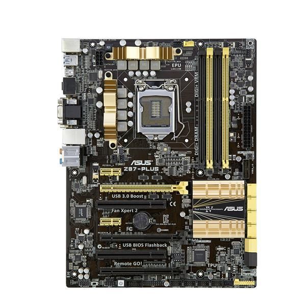 Z87-PLUS-A1 ASUS Z87-PLUS Socket LGA 1150 Intel Z87 Chipset 4th Generation Core i7 / i5 / Pentium / Celeron Processors Support DDR3 4x DIMM 6x SATA 6.0Gb/s ATX Motherboard (Refurbished)