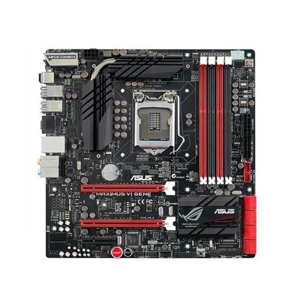 90MB0E10M0AAY0 ASUS MAXIMUS VI GENE Socket LGA 1150 Intel Z87 Chipset 4th Generation Core i7 / i5 / i3 / Pentium / Celeron Processors Support DDR3 4x DIMM 6x SATA 6.0Gb/s mATX Motherboard (Refurbished)