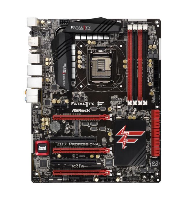 Z87PROFESSIONAL ASRock Fatal1ty Z87 Professional Socket LGA 1150 Intel Z87 Chipset New 4th & 4th Generation Core i7 / i5 / i3 / Pentium / Celeron / Xeon Processors Support DDR3 4x DIMM 6x SATA3 6.0Gb/s ATX Motherboard (Refurbished)