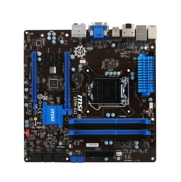 Z87M-G43 MSI Socket LGA 1150 Intel Z87 Express Chipset Core i7 / i5 / i3 / Pentium / Celeron Processors Support DDR3 4x DIMM 6x SATA 6.0Gb/s Micro-ATX Motherboard (Refurbished)