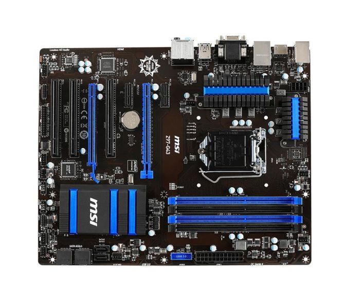 7816-058R MSI Z97-G43 Socket LGA 1150 Intel Z97 Express Chipset 4th/5th Generation Core i7 / i5 / i3 / Pentium / Celeron Processors Support DDR3 4x DIMM 6x SATA3 6.0Gb/s ATX Motherboard (Refurbished)
