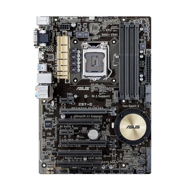 Z97-C ASUS Socket LGA 1150 Intel Z97 Chipset 5th/ New 4th/4th Generation Core i7 / i5 / i3 / Pentium / Celeron Processors Support DDR3 4x DIMM 4x SATA 6.0Gb/s ATX Motherboard (Refurbished)