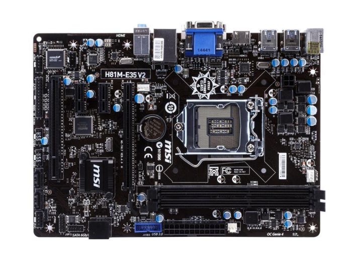 MB81E35V2 MSI H81M-E35 V2 Socket LGA 1150 Intel H81 Chipset Intel Core i7/ i5 / i3 / Pentium / Celeron Processors Support DDR3 2x DIMM 2x SATA 3.0Gb/s Micro-ATX Motherboard (Refurbished)