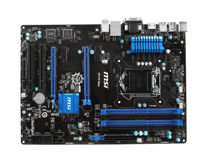 MBZ97PCM MSI Z97 PC Mate Socket LGA 1150 Intel Z97 Express Chipset Core i7 / i5 / i3 / Pentium / Celeron Processors Support DDR3 4x DIMM SATA3 6.0Gb/s ATX Motherboard (Refurbished)