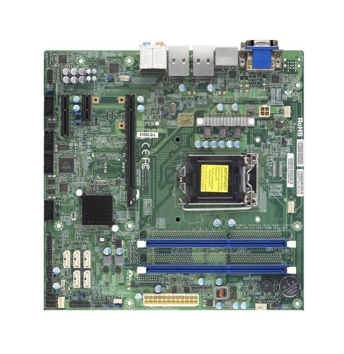 MBDX10SLQLB SuperMicro X10SLQ-L Socket LGA 1150 Intel Q87 Express Chipset 4th Generation Core i7 / i5 / i3 / Pentium / Celeron Processors Support DDR3 2xDIMM 5x SATA3 6.0Gb/s uATX Motherboard (Refurbished)