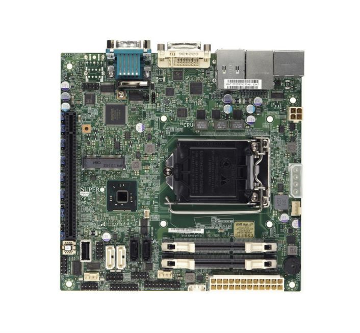 MBDX10SLVO SuperMicro X10SLV Socket LGA1150 Intel H81 Express Chipset 4th Generation Core i7 / i5 / i3 / Pentium / Celeron Processors Support DDR3 2xDIMM 2x SATA3 6.0Gb/s Mini-ITX Motherboard (Refurbished)