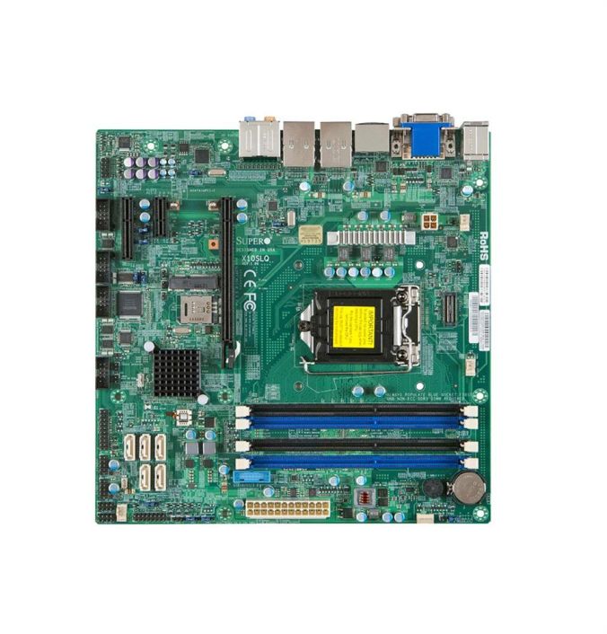 MBD-X10SLQ-O-A1 SuperMicro X10SLQ Socket LGA 1150 Intel Q87 Express Chipset 4th Generation Core i7 / i5 / i3 / Pentium / Celeron Processors Support DDR3 4x DIMM 6x SATA3 6.0Gb/s Micro-ATX Motherboard (Refurbished)
