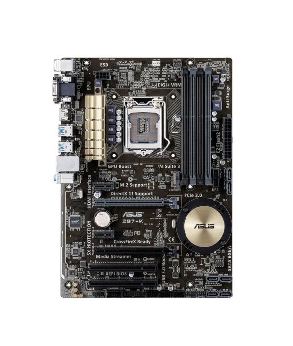 Z97KCSMCSI ASUS Z97-K/CSM Socket LGA 1150 Intel Z97 Chipset 5th/New 4th/4th Generation Core i7 / i5 / i3 /Pentium / Celeron Processors Support DDR3 4x DIMM 6x SATA 6.0Gb/s ATX Motherboard (Refurbished)