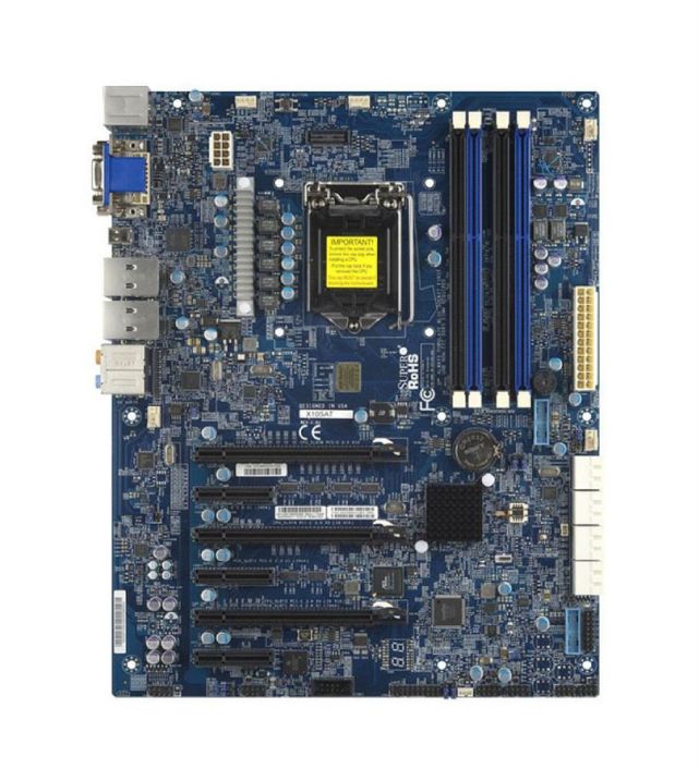 MBX10SAT SuperMicro X10SAT Socket LGA 1150 Intel C226 Chipset Intel Xeon E3-1200 v3/v4 4th/5th Generation Core i7 / i5 / i3 Processors Support DDR3 4x DIMM 6x SATA3 6.0Gb/s ATX Server Motherboard (Refurbished)