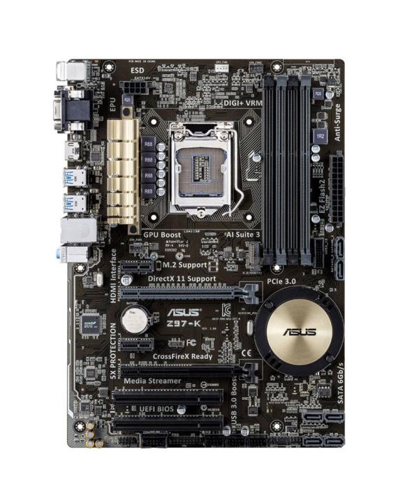 MBZ97KCSM ASUS Z97-K/CSM Socket LGA 1150 Intel Z97 Chipset 5th/New 4th/4th Generation Core i7 / i5 / i3 /Pentium / Celeron Processors Support DDR3 4x DIMM 6x SATA 6.0Gb/s ATX Motherboard (Refurbished)