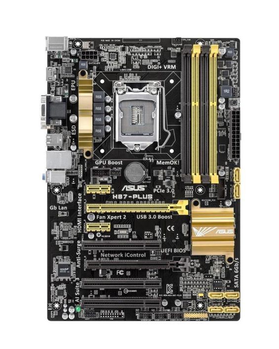 H87-PLUS-A1 ASUS H87-PLUS Socket LGA 1150 Intel H87 Chipset 4th Generation Core i7 / i5 / i3 / Pentium / Celeron Processors Support DDR3 4x DIMM 6x SATA 6.0Gb/s ATX Motherboard (Refurbished)