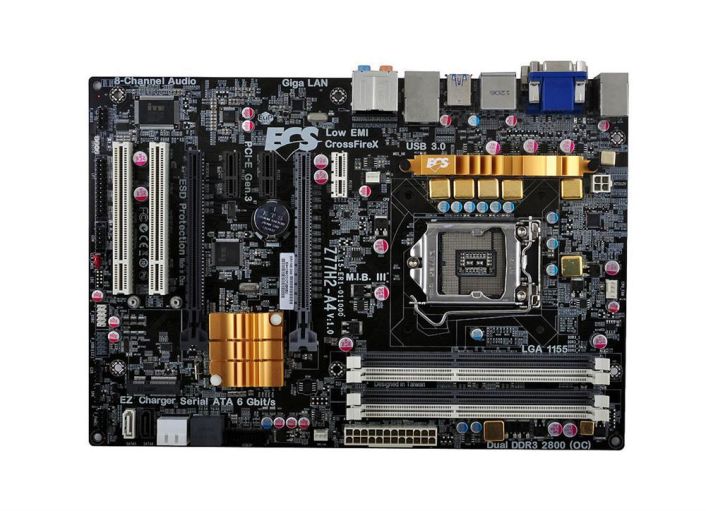 Z77H2-A4 Elite Screens Ecs Motherboard Socket1150 Z77 32GB DDR3 2x PCi-express (Refurbished)