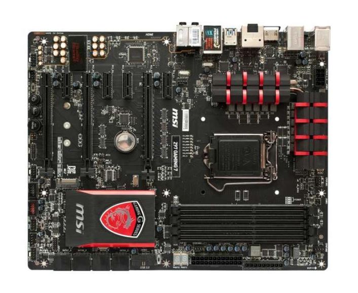 7916-001R MSI Z97 GAMING 7 Socket LGA 1150 Intel Z97 Express Chipset 4th/5th Generation Core i7 / i5 / i3 / Pentium / Celeron Processors Support DDR3 4x DIMM 8x SATA 6.0Gb/s ATX Motherboard (Refurbished)