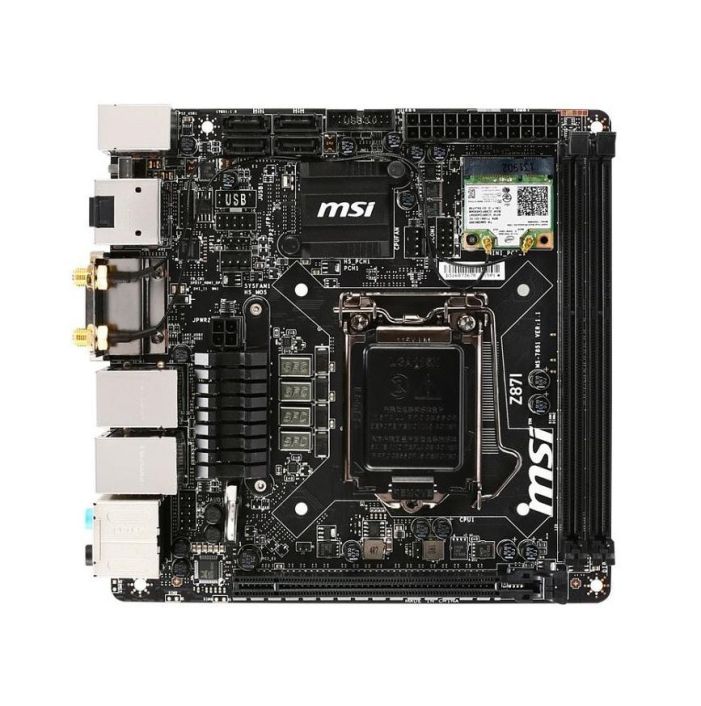 7851-044R MSI Z87I AC Socket LGA 1150 Intel Z87 Chipset Core i7 / i5 / i3/ Pentium/ Celeron Processors Support DDR3 2x DIMM 4x SATA 6.0Gb/s Mini-ITX Motherboard (Refurbished)
