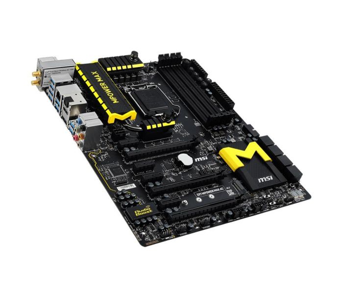 7888-001R MSI Z97 MPOWER MAX AC Socket LGA 1150 Intel Z97 Express Chipset 4th/5th Generation Core i7 / i5 / i3 / Pentium / Celeron Processors Support DDR3 4x DIMM 8x SATA 6.0Gb/s ATX Motherboard (Refurbished)