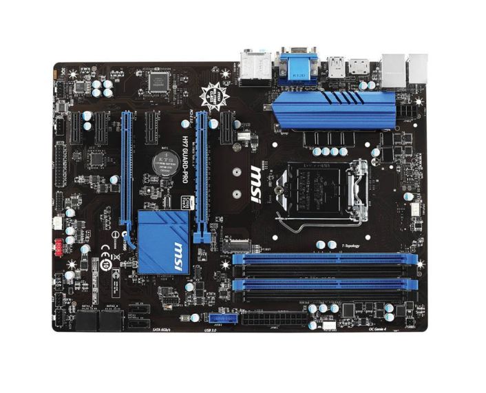 H97 GUARD-PRO MSI Socket LGA 1150 Intel H97 Expres Chipset 4th/5th Generation Core i7 / i5 / i3 / Pentium / Celeron Processors Support DDR3 4x DIMM 6x SATA 6.0Gb/s ATX Motherboard (Refurbished)