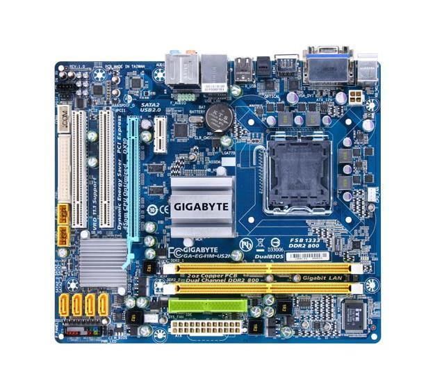 GA-EG41M-US2H Gigabyte Socket LGA 775 Intel G41/ICH7 Chipset Core 2 Extreme / Core 2 Quad / Core 2 Duo / Pentium Dual-Core / Celeron Processors Support micro-ATX Motherboard (Refurbished)
