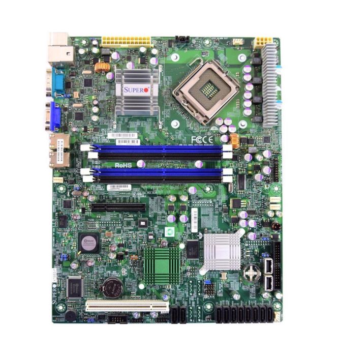 MBD-X7SB3-F-B SuperMicro X7SB3-F Socket LGA 775 Intel 3210 + ICH9 Chipset Intel Xeon 3000 / Core 2 Quad/ Duo Processors Support DDR2 4x DIMM 2x SATA 3.0Gb/s ATX Server Motherboard (Refurbished)
