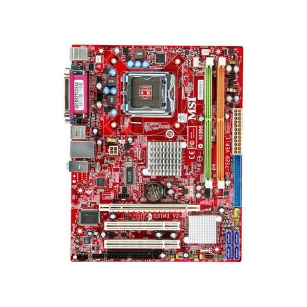 G31M3FV2 MSI G31 Express LGA 775 Dc Max-4GB Cpnt DDR2 Matx Pcie16 2pci Vid Snd Gbe (Refurbished)