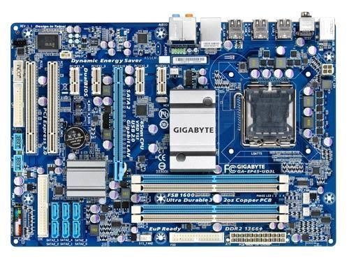 GAEP45DS3R Gigabyte P45/ICH10 Chipset Core 2 Extreme/ Core 2 Quad/ Core 2 Duo/ Pentium Dual Core/ Celeron Processors Support Socket LGA 775 ATX Motherboard (Motherboard) (Refurbished)