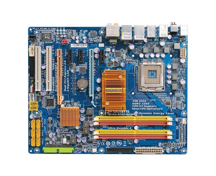 GA-EP45T-DS3R Gigabyte P45/ICH10 Chipset Socket LGA 775 Core 2 Extreme/ Core 2 Quad/ Core 2 Duo/ Pentium Dual Core/ Celeron Processors Support ATX Motherboard (Refurbished)