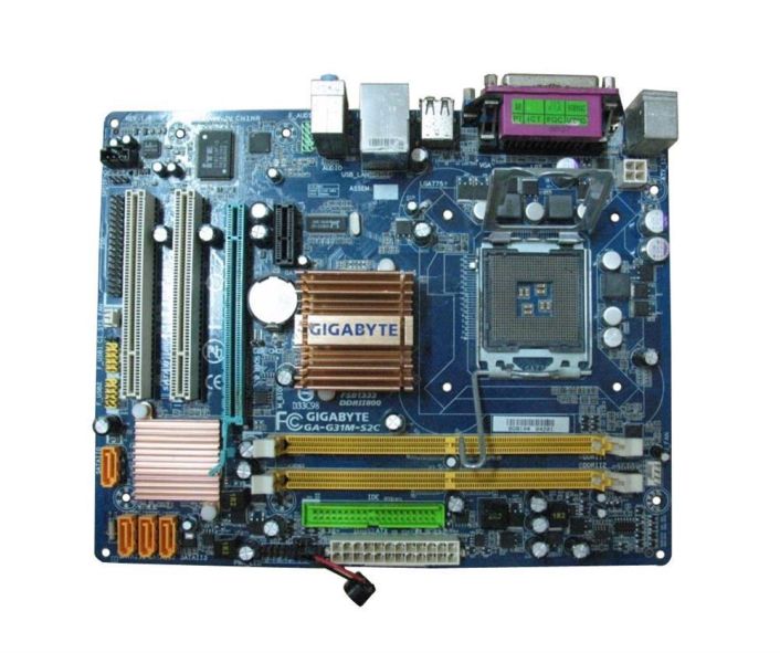 GA-G31M-S2C Gigabyte Socket LGA 775 Intel G31 Express/ICH7 Chipset micro-ATX Motherboard (Refurbished)