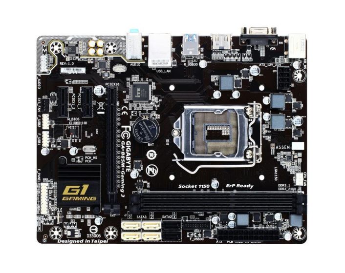 GA-B85M-Gaming 3 (rev. 1.0) Gigabyte Socket LGA 1150 Intel B85 Express Chipset Core i7 / i5 / i3 / Pentium / Celeron Processors Support DDR3 2x DIMM 4x SATA 6.0Gb/s Micro-ATX Motherboard (Refurbished)