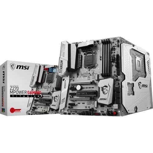 Z270 MPOWER GAMING TITANIUM MSI Socket LGA 1151 Intel Z270 Chipset 7th/6th Generation Core i7 / i5 / i3 / Pentium / Celeron Processors Support DDR4 4x DIMM 6x SATA 6.0Gb/s ATX Motherboard (Refurbished)