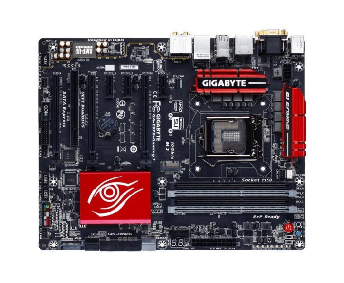 GA-Z97X-Gaming 7 Gigabyte Socket LGA 1150 Intel Z97 Express Chipset Core i7 / i5 / i3 / Pentium / Celeron Processors Support DDR3 4x DIMM 6x SATA 6.0Gb/s ATX Motherboard (Refurbished)