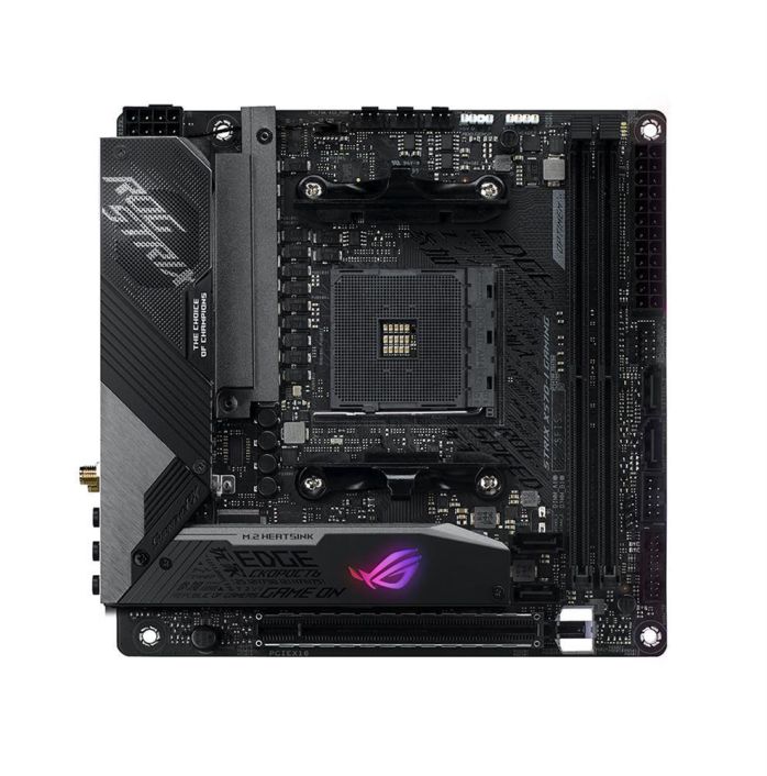 90MB1140-M0EAY0 ASUS ROG Strix X570-I Gaming Socket AM4 AMD X570 Chipset AMD Ryzen Processors Support DDR4 2x DIMM 4x SATA 6.0Gb/s Mini-ITX Motherboard (Refurbished)