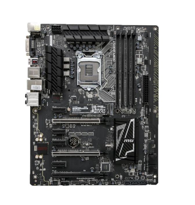 Z170A GAMING PRO CARBON MSI Socket LGA 1151 Intel Z170 Express Chipset 6th Generation Core i7 / i5 / i3 / Pentium / Celeron Processors Support DDR4 4x DIMM 6x SATA 6.0Gb/s ATX Motherboard (Refurbished)
