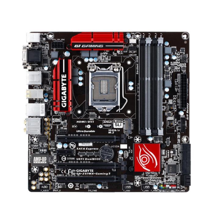 GA-Z97MX-Gaming5 Gigabyte Socket LGA 1150 Intel Z97 Express Chipset Core i7 / i5 / i3 / Pentium / Celeron Processors Support DDR3 4x DIMM 6x SATA 6.0Gb/s Micro-ATX Motherboard (Refurbished) GA-Z97MX-Gaming 5