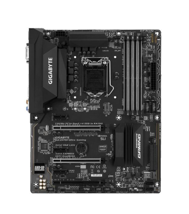 GA-Z270X-UltraGaming(rev.1.0) Gigabyte Socket LGA 1151 Intel Z270 Express Chipset 7th/6th Generation Core i7 / i5 / i3 / Pentium / Celeron Processors Support DDR4 4x DIMM 2x SATA 6.0Gb/s ATX Motherboard (Refurbished)
