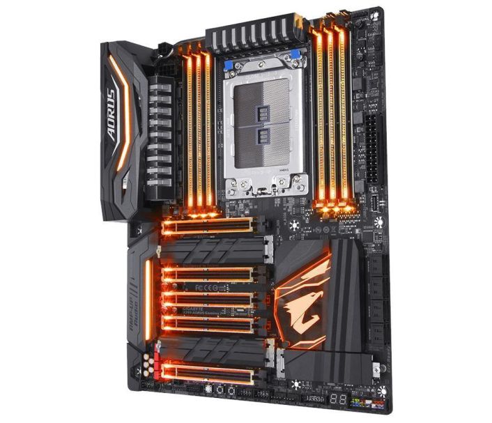 X399 AORUS Gaming 7 (rev. 1.0) Gigabyte Socket TR4 AMD X399 Chipset AMD Ryzen Threadripper Processors Support DDR4 8x DIMM 8x SATA 6.0Gb/s ATX Motherboard  (Refurbished)